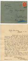 Germany 1926 Cover W/ Letter; Halle (Saale) To Ostenfelde; 10pf. German Eagle - Lettres & Documents