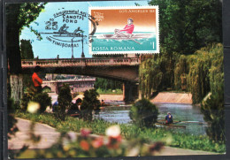 ROMANIA 1984 SUMMER OLYMPIC GAMES LOS ANGELES ROWING OLYMPICS 1L MAXI MAXIMUM CARD - Maximum Cards & Covers