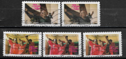 France 2010  Oblitéré  Autoadhésif  N°418   2 Exemplaires Et   N°420   3 Exemplaires  - Contre Les Violences Aux Femmes - Used Stamps