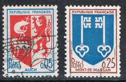 FRANCE : N° 1468 Et 1469 Oblitérés (Armoiries : Auch Et Mont-de-Marsan) - PRIX FIXE - - Used Stamps