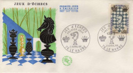 FRANCE : FDC 1480 - Festival International D'échecs (Le Havre, 2/4/66) - PRIX FIXE - - 1960-1969