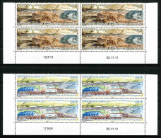 TAAF 2011 N° 599/600 ** Bloc De 4 Coin Daté Neuf  MNH Superbe C 30 € Faune Oiseaux Birds Manchots Baie Du Marin - Nuovi