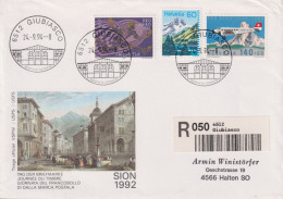 1994 Schweiz Tag Der Briefmarke Sion, Zum:CH F49+W48+837, Mi:CH 1369+1196+1489, ° 6512 GIUBIASSCO - Storia Postale