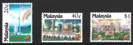 MALAISIE. N°444-6 De 1990. Kuala-Lumpur. - Malesia (1964-...)