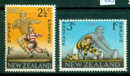 NEW ZEALAND 1967 Mi 475-76** Health - Rugby [B857] - Rugby