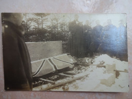 Carte Photo ALLEMAGNE Hanover HANOVRE Enterrement D'un Militaire Sous La Neige Cérémonie Cercueil Avec Drapeau - War 1914-18