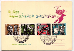 BRD 270-273 Auf Postkarte Gruss Vom Kölner Karneval #BD099 - Autres & Non Classés