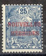 Nouvelles HEBRIDES Timbre Poste N°3* Neuf Charnière  TB Cote : 13.00€ - Nuovi