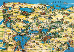 73653951 Holsteinische Schweiz Landkarte Der Region Holsteinische Schweiz - Te Identificeren