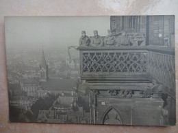 Carte Photo 67 STRASBOURG Groupe De Militaires En Haut De La Cathédrale - Strasbourg