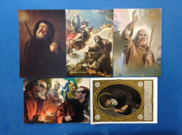 Lotto Da 5 Cartoline Formato Grande Non Viaggiate San Francesco Di Paola Cartolina - Saints