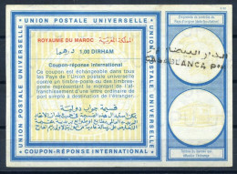 MAROC MOROCCO MARRUECOS Vi19  1,00 DIRHAM  International Reply Coupon Reponse Antwortschein IRC IAS  CASABLANCA PPAL - Marruecos (1956-...)