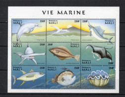 MALI  N° 1257 à 1265    NEUFS SANS CHARNIERE  COTE 13.50€    POISSON ANIMAUX FAUNE - Mali (1959-...)