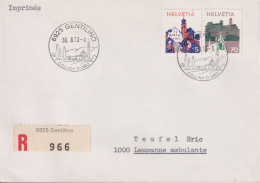 1973 Schweiz, R-Brief, Zum:CH 525+532 Mi:CH 1005+1011,Innerschweiz U. Sopraceneri, ° 6925 GENTILINO - Briefe U. Dokumente