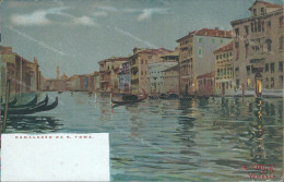 V827 Cartolina Venezia Pittorica Illustratore Tafuri Canalazzo Da S.toma' - Other & Unclassified