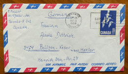 UCCELLI IN VOLO - CANADA - BUSTA AIR MAIL FROM TORONTO TO GERMANY - Costumes