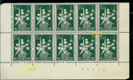 Bloc De 10  Du N° 1008A - Expo 58 -  Datée Du 31 X  58 ** - Unused Stamps