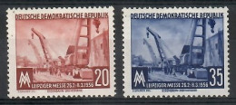 Germany, Democratic Republic (DDR) 1956 Mi 518-519 Mh - Mint Hinged  (PZE5 DDR518-519) - Fabriken Und Industrien