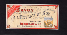 Etiquette - Savon à L'Extrait De SON - Parfumerie DEROUBAIX & Cie à LILLE - Labels