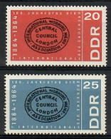 Germany, Democratic Republic (DDR) 1964 Mi 1054-1055 MNH  (ZE5 DDR1054-1055) - ILO