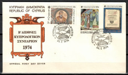 Cyprus 1974 Mi 412-414 FDC  (FDC ZE2 CYP412-414) - Other