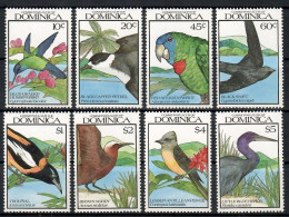 Dominica 1990 Mi 1328-1335 MNH  (ZS2 DMN1328-1335) - Papageien