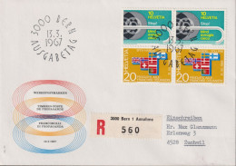 1967 Schweiz, FDC R-Brief, Zum:CH 446+447, Mi:CH 851+852, Stop! Blind! U. EFTA - FDC