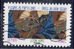 2023 Yt AA XXXX  Fleurs Et Papillons - Émile-Allain Séguy Sixième Timbre Rangée Du Bas - Used Stamps