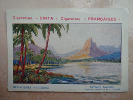 CPA Paysage TAHITIEN Publicité Cigarettes CIRTA Messageries Maritimes - Polynésie Française