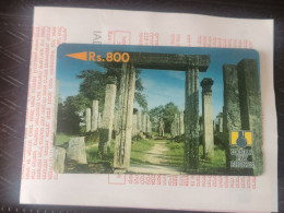 Sri Lanka-(2SRL-2E(c)-Polonnaruwa Ruins-(rev. Letter C)-(25)-(2SRLE025879)-(RS.800)-used+1card Prepiad Free - Sri Lanka (Ceilán)