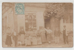 CARTE PHOTO - EPICERIE - QUINCAILLERIE - MERCERIE - AUTOMOBILINE - FIL AU CHINOIS - CHOCOLAT MENIER - COMMERCANTS -z R/V - A Identifier