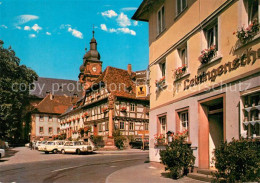 73653598 Amorbach Miltenberg Altstadt Fachwerkhaus Blick Zur Kirche  - Amorbach