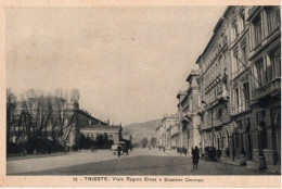 TRIESTE - VIALE REGINA ELENA E STAZIONE CENTRALE - F.P. - Trieste