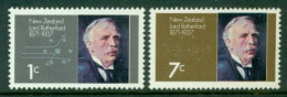 NEW ZEALAND 1971 Mi 571-72** 100th Anniversary Of The Birth Of Lord Ernest Rutherford, Chemistry Nobel Prize Laurate [B8 - Nobel Prize Laureates