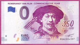 0-Euro PEAC 2019-2 REMBRANDT VAN RIJN - COMMEMORATIVE YEAR - Privéproeven