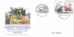 53980. Carta SANTA POLA (Alicante) 1999. Homenaje A Los Pescadores. Barca De Pesca, Ship - Brieven En Documenten