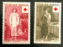 1956 FRANCE N 1089/90 CROIX ROUGE GILLES ET JEUNE PAYSAN - NEUF** - Nuevos