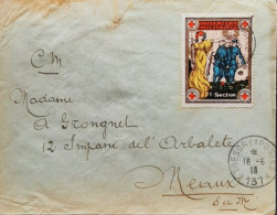 Lettre Trésor Et Poste Secteur 137 Du 16 Juin 1916 Pour Meaux - Croce Rossa