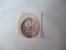 GREAT BRITAIN-POSTAL HISTORY QV EMBOSS CUT OUT WITH NUMBERED CANCELLATION - Poststempel