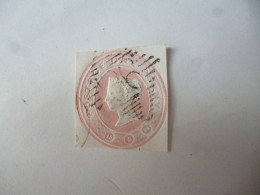 GREAT BRITAIN-POSTAL HISTORY QV EMBOSS CUT OUT WITH NUMBERED CANCELLATION - Marcofilia