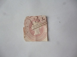 GREAT BRITAIN-POSTAL HISTORY QV EMBOSS CUT OUT WITH NUMBERED CANCELLATION - Marcofilia