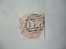 GREAT BRITAIN-POSTAL HISTORY QV EMBOSS CUT OUT WITH NUMBERED CANCELLATION - Postmark Collection