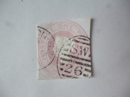 GREAT BRITAIN-POSTAL HISTORY QV EMBOSS CUT OUT WITH NUMBERED CANCELLATION - Poststempel