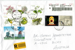 [A5] 4505 PT 2024 Azoren-Flora Sc. Nitens - E. Azorica - L. Nemorum - Windmühlen Reko - 2seitig Aufgeschnitten - Storia Postale