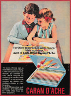 Crayons De Couleurs. Caran D'Ache. Visuel 2 Enfants. 1966. - Historische Dokumente