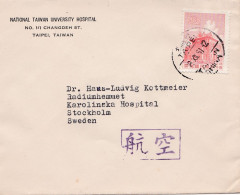 From Taiwan To Sweden - 1961 - Lettres & Documents