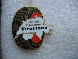 Pin's Des Pneus Firestone En Suisse Depuis 60 Ans (1935-1995) - Otros & Sin Clasificación