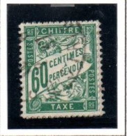 FRANCE ,FRANKREICH , 1993 - 1896 ,  YT  38, TAXE,  60 C  PERCEVOIR OBLITERES, GESTEMPELT - 1859-1959 Usados