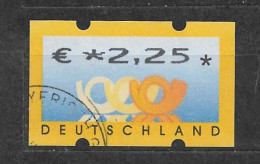 Deutschland Germany BRD 1999 Gest ⊙ Mi ATM3.1R Automatenmarke DBP 2,25 - Usati