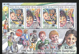 New Zealand 1996 Health S/s With Teddy Bears, Mint NH, Health - Nature - Transport - Various - Health - Bears - Traffi.. - Nuovi